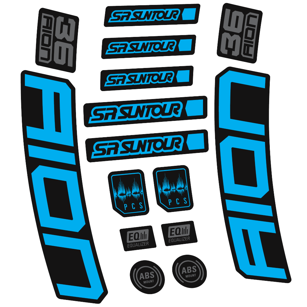 Stickers SR Suntour Aion 36 Boost White compatibles - Autocollants fourche VTT