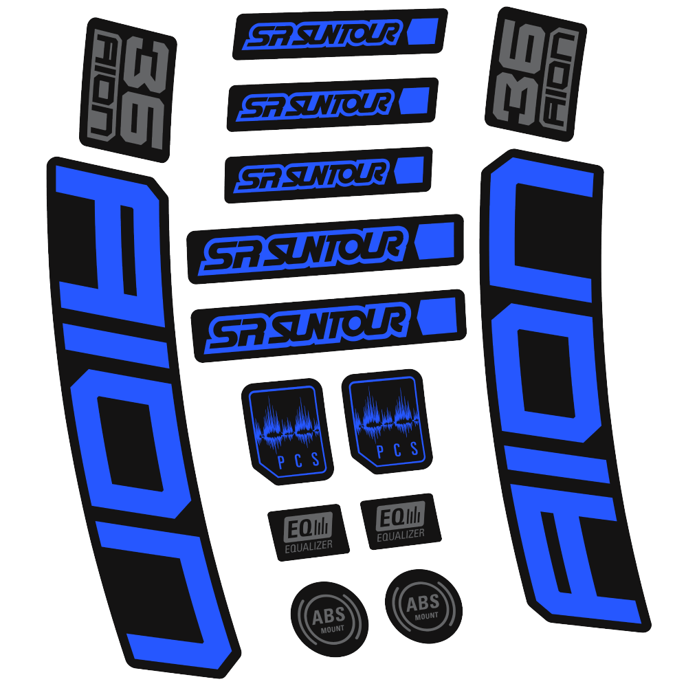 Stickers SR Suntour Aion 36 Boost White compatibles - Autocollants fourche VTT