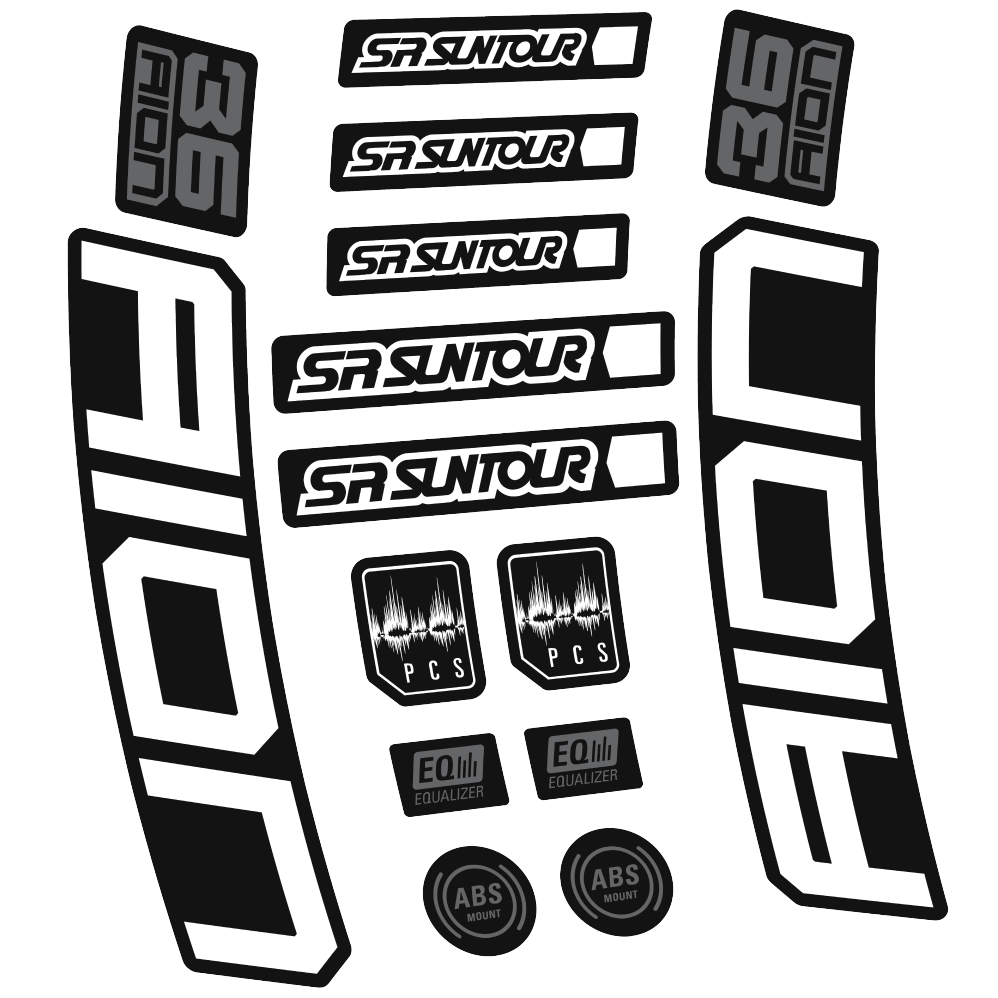 Stickers SR Suntour Aion 36 Boost White compatibles - Autocollants fourche VTT