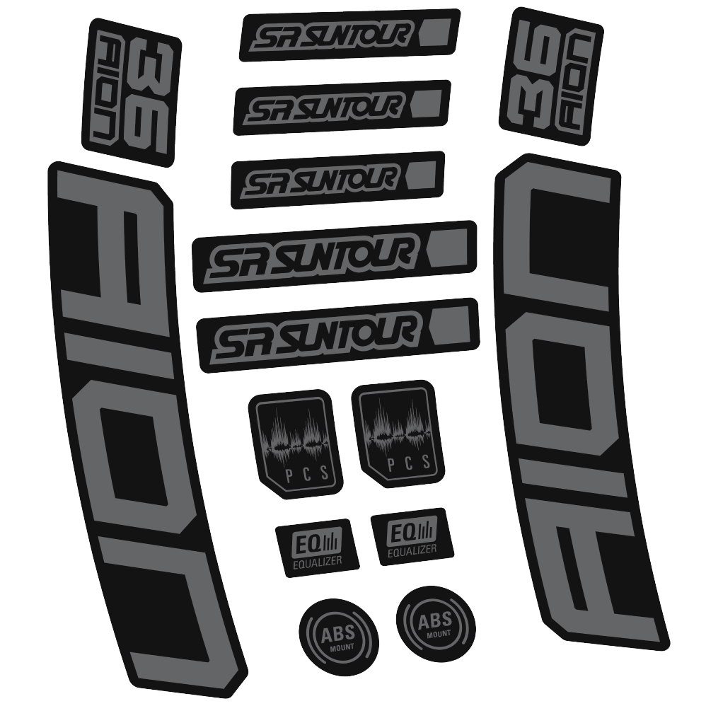 Stickers SR Suntour Aion 36 Boost White compatibles - Autocollants fourche VTT