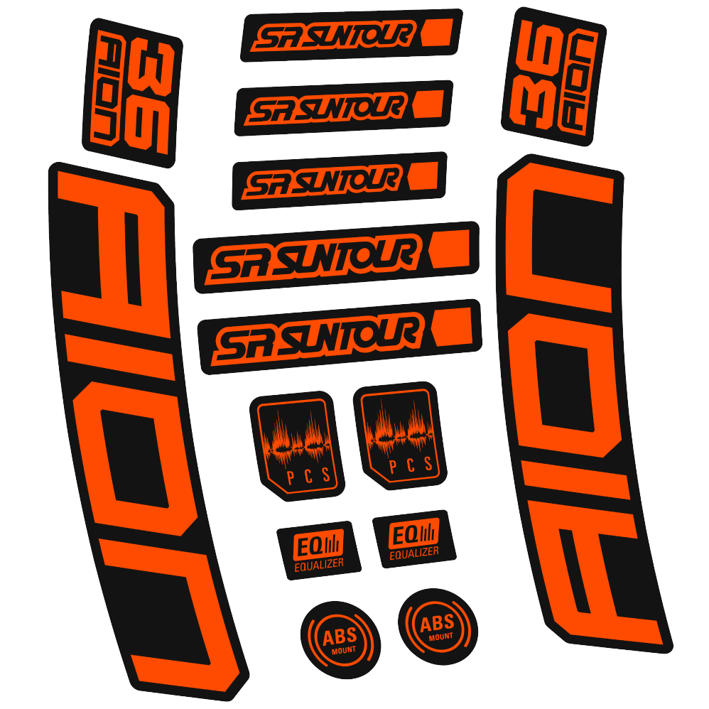 Stickers SR Suntour Aion 36 Boost White compatibles - Autocollants fourche VTT