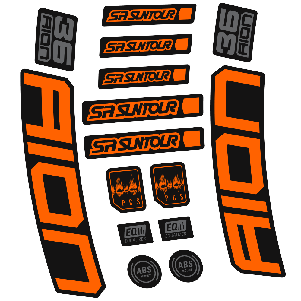 Stickers SR Suntour Aion 36 Boost White compatibles - Autocollants fourche VTT