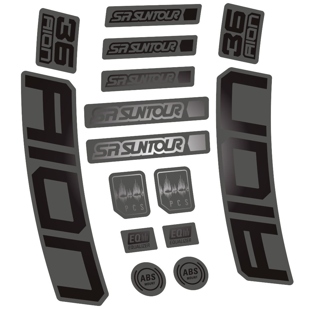 Stickers SR Suntour Aion 36 Boost White compatibles - Autocollants fourche VTT
