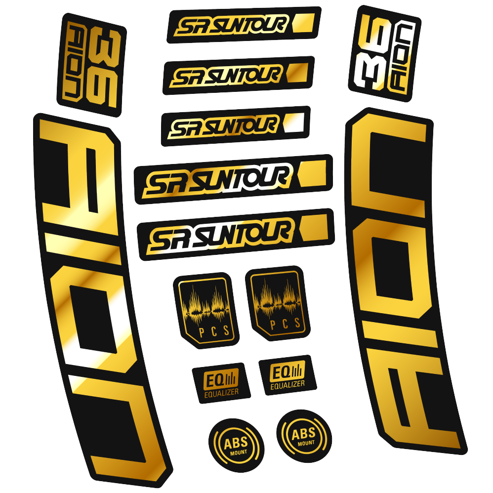 Stickers SR Suntour Aion 36 Boost White compatibles - Autocollants fourche VTT