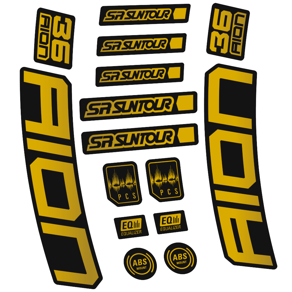 Stickers SR Suntour Aion 36 Boost White compatibles - Autocollants fourche VTT