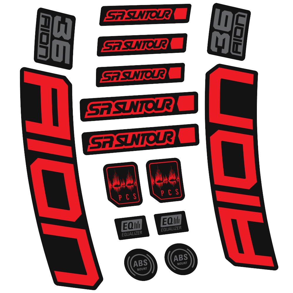 Stickers SR Suntour Aion 36 Boost White compatibles - Autocollants fourche VTT