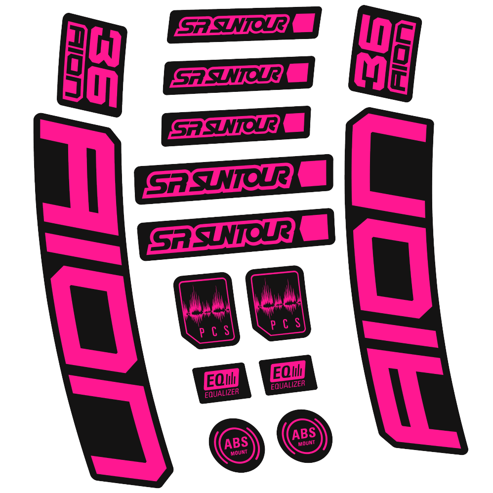 Stickers SR Suntour Aion 36 Boost White compatibles - Autocollants fourche VTT