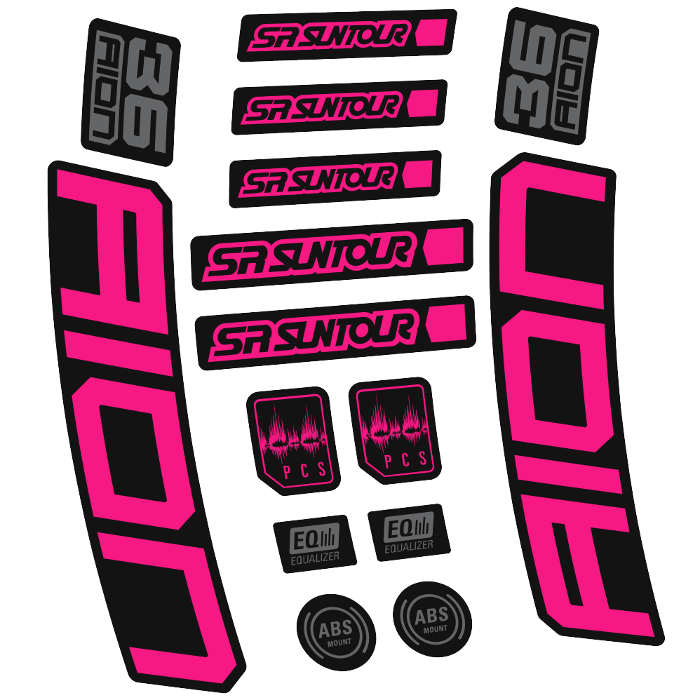 Stickers SR Suntour Aion 36 Boost White compatibles - Autocollants fourche VTT