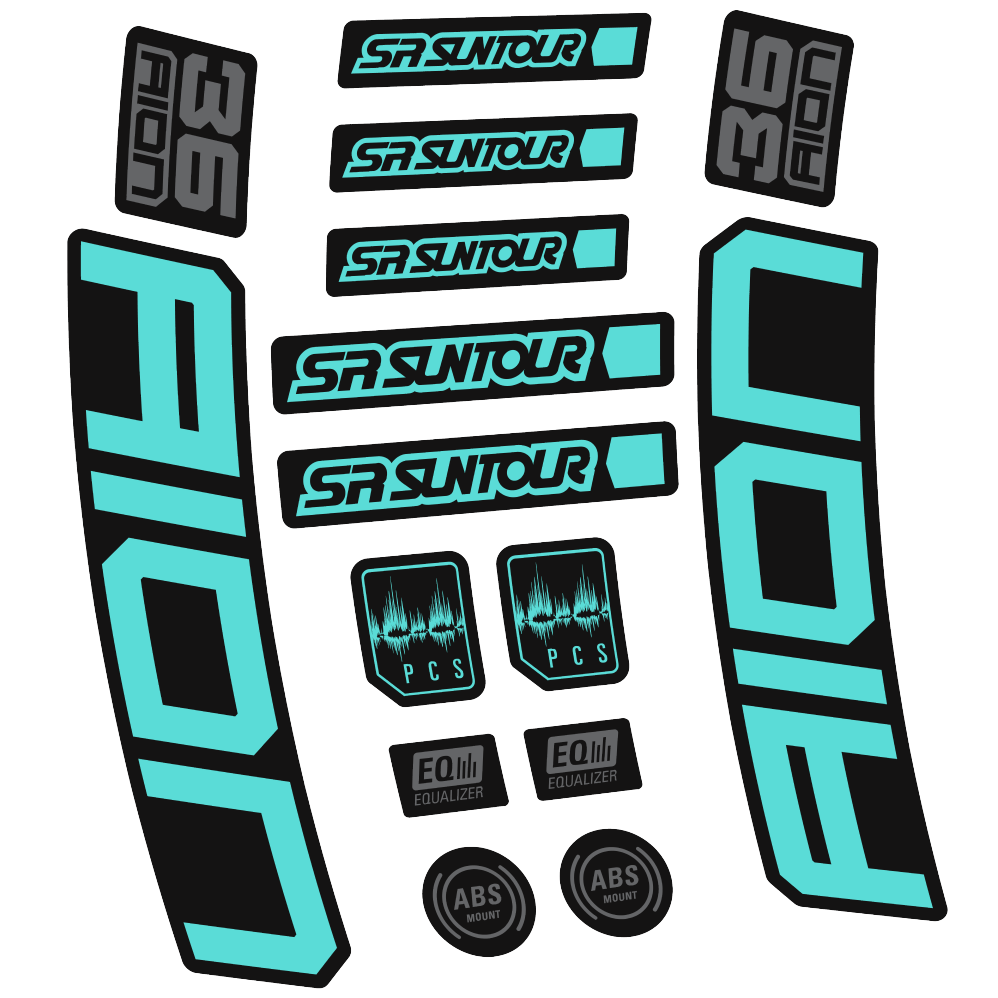 Stickers SR Suntour Aion 36 Boost White compatibles - Autocollants fourche VTT