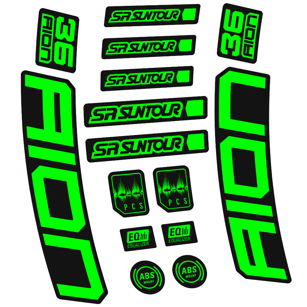 Stickers SR Suntour Aion 36 Boost White compatibles - Autocollants fourche VTT