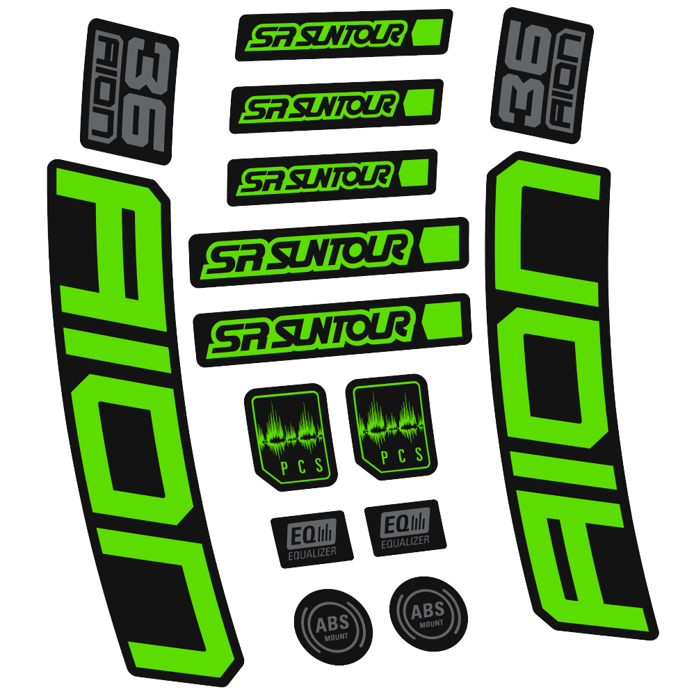 Stickers SR Suntour Aion 36 Boost White compatibles - Autocollants fourche VTT