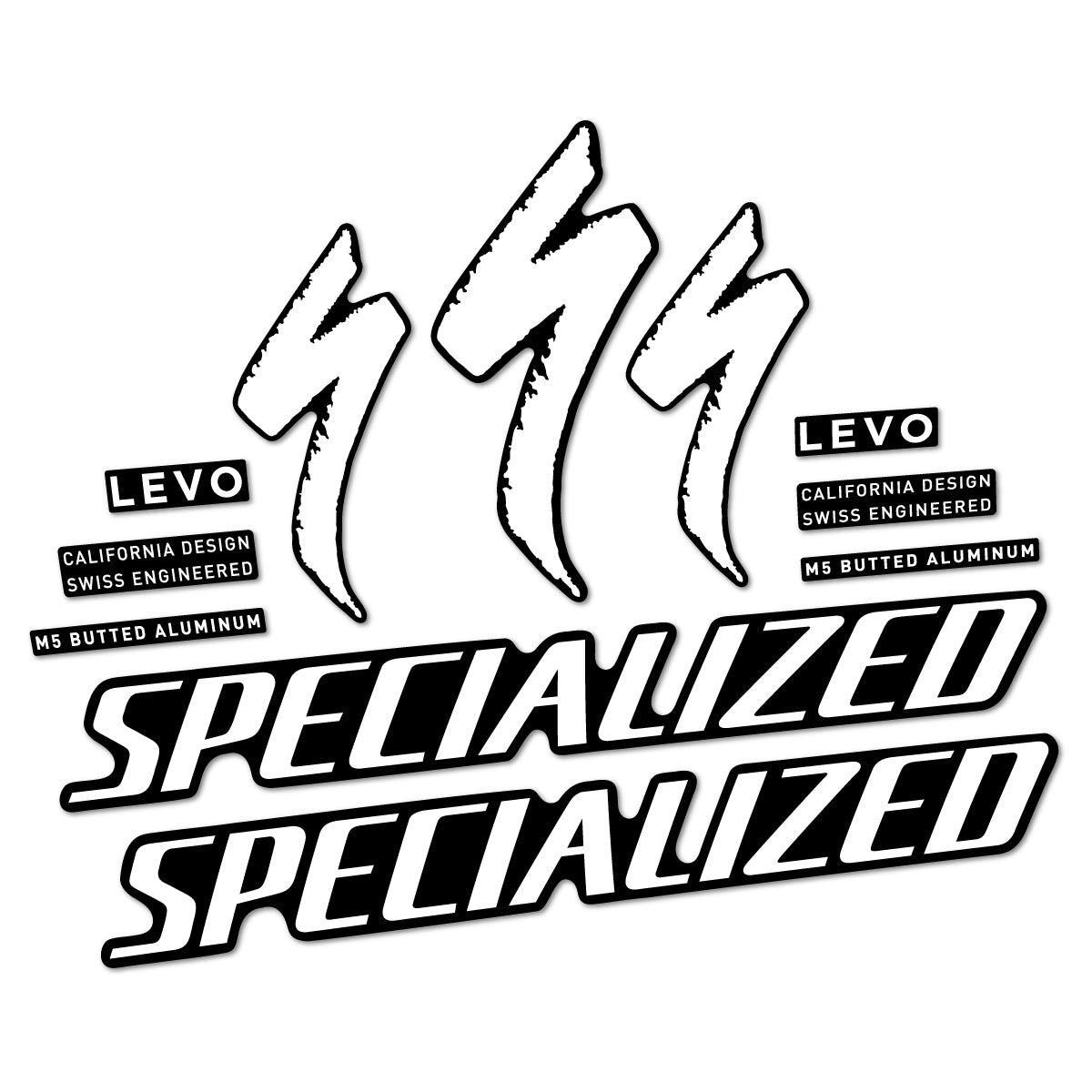 Stickers compatibles Specialized Levo Gen 4 Alloy 2025-2026 pour cadre – autocollants vinyle - Blanc
