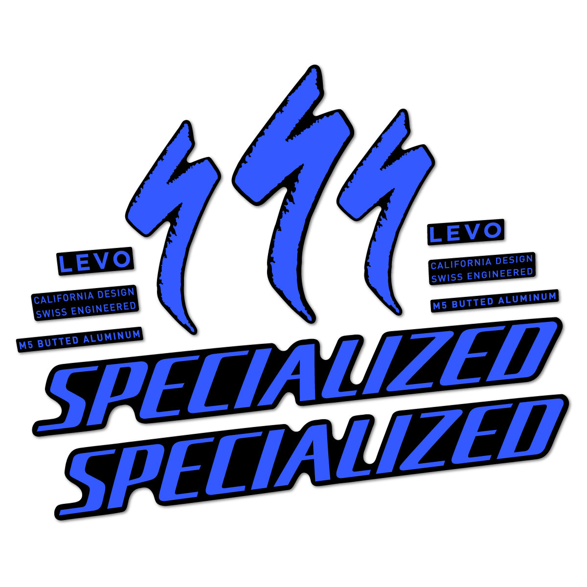 Stickers compatibles Specialized Levo Gen 4 Alloy 2025-2026 pour cadre – autocollants vinyle - Bleu