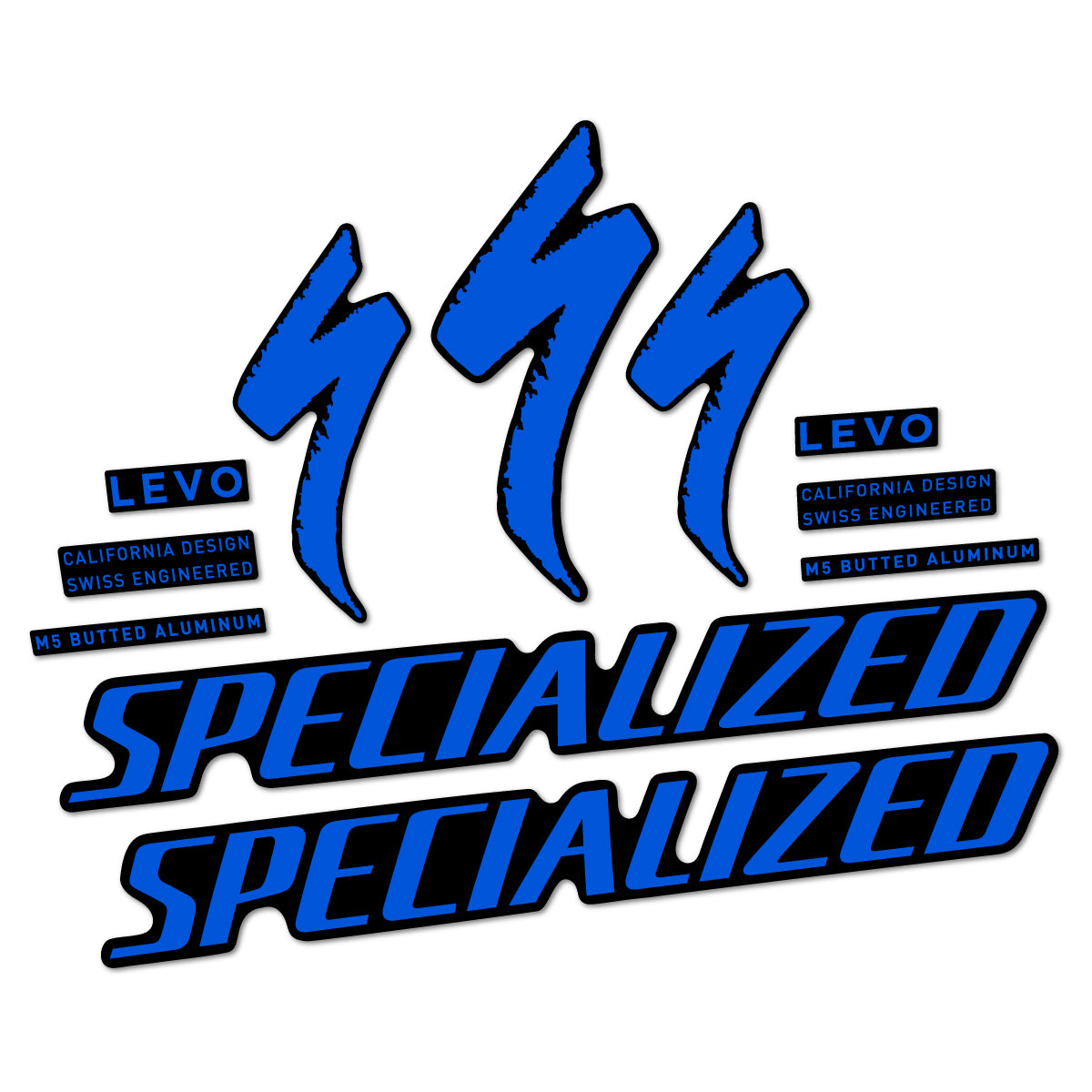 Stickers compatibles Specialized Levo Gen 4 Alloy 2025-2026 pour cadre – autocollants vinyle - Bleu Mer