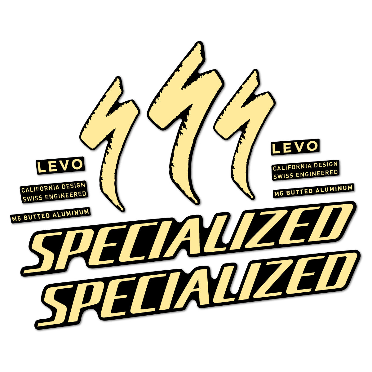 Stickers compatibles Specialized Levo Gen 4 Alloy 2025-2026 pour cadre – autocollants vinyle - Crème