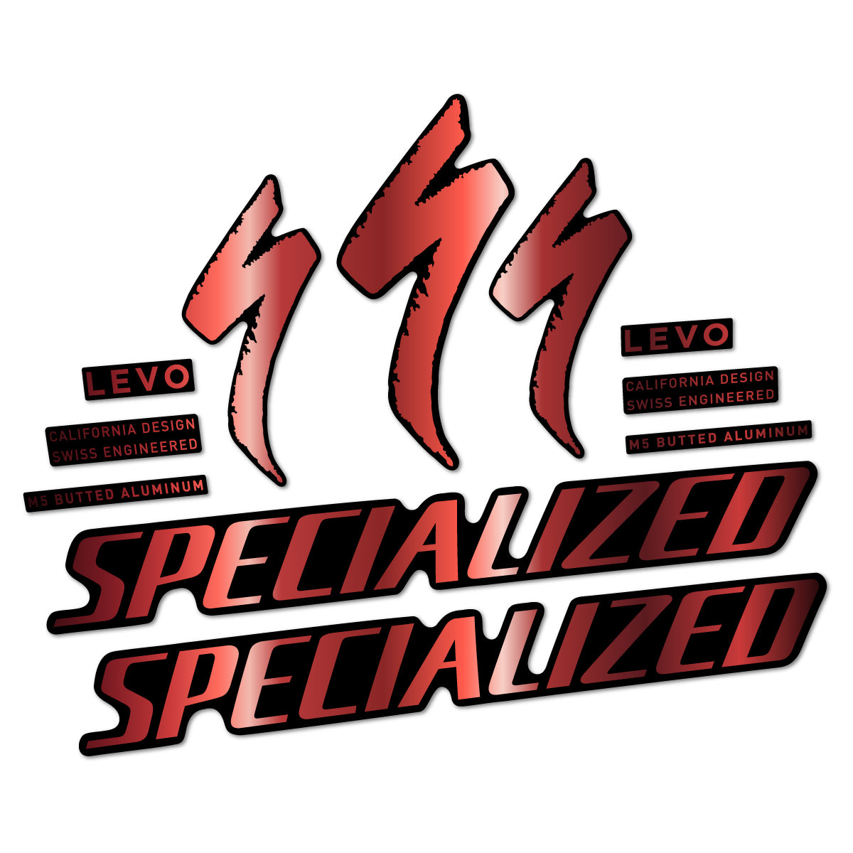 Stickers compatibles Specialized Levo Gen 4 Alloy 2025-2026 pour cadre – autocollants vinyle - Cuivre