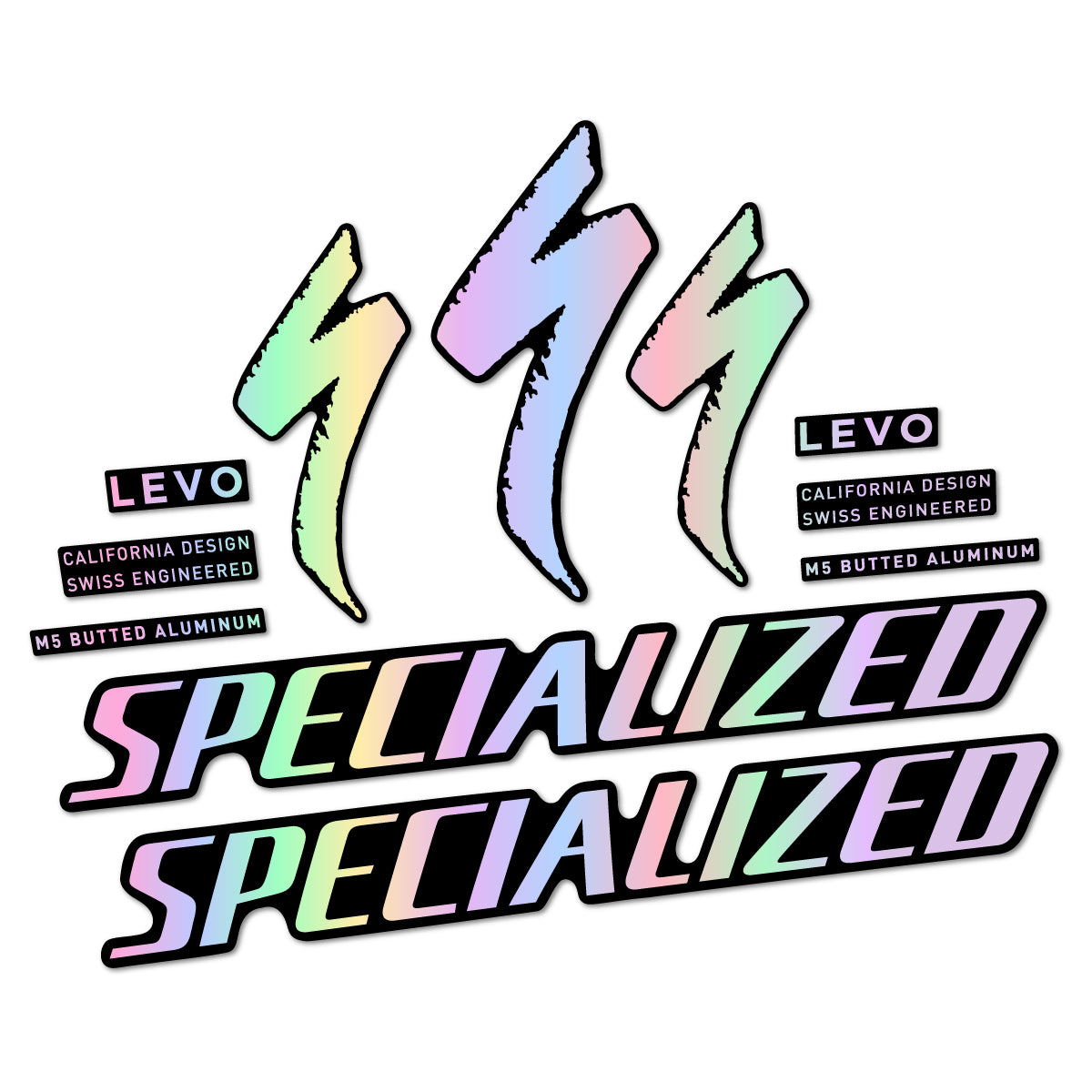 Stickers compatibles Specialized Levo Gen 4 Alloy 2025-2026 pour cadre – autocollants vinyle - Holographique