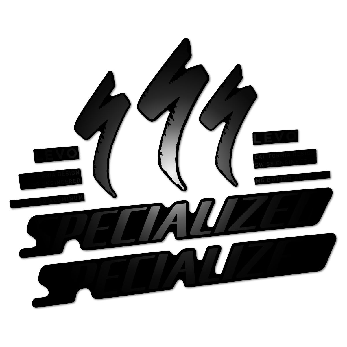 Stickers compatibles Specialized Levo Gen 4 Alloy 2025-2026 pour cadre – autocollants vinyle - Noir