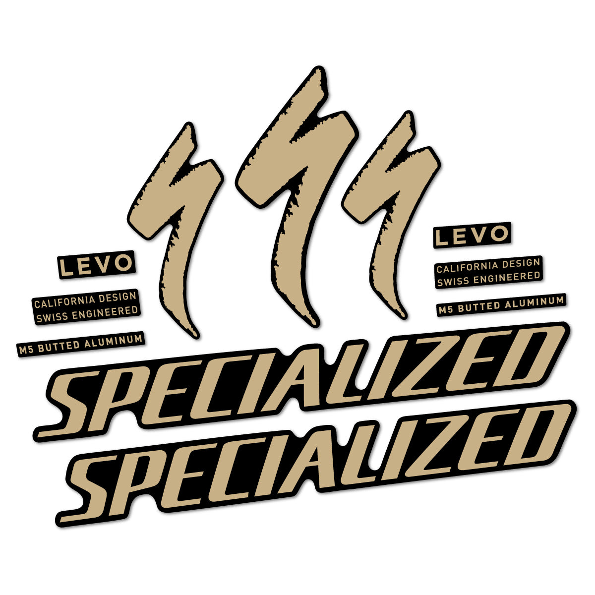 Stickers compatibles Specialized Levo Gen 4 Alloy 2025-2026 pour cadre – autocollants vinyle - Sable
