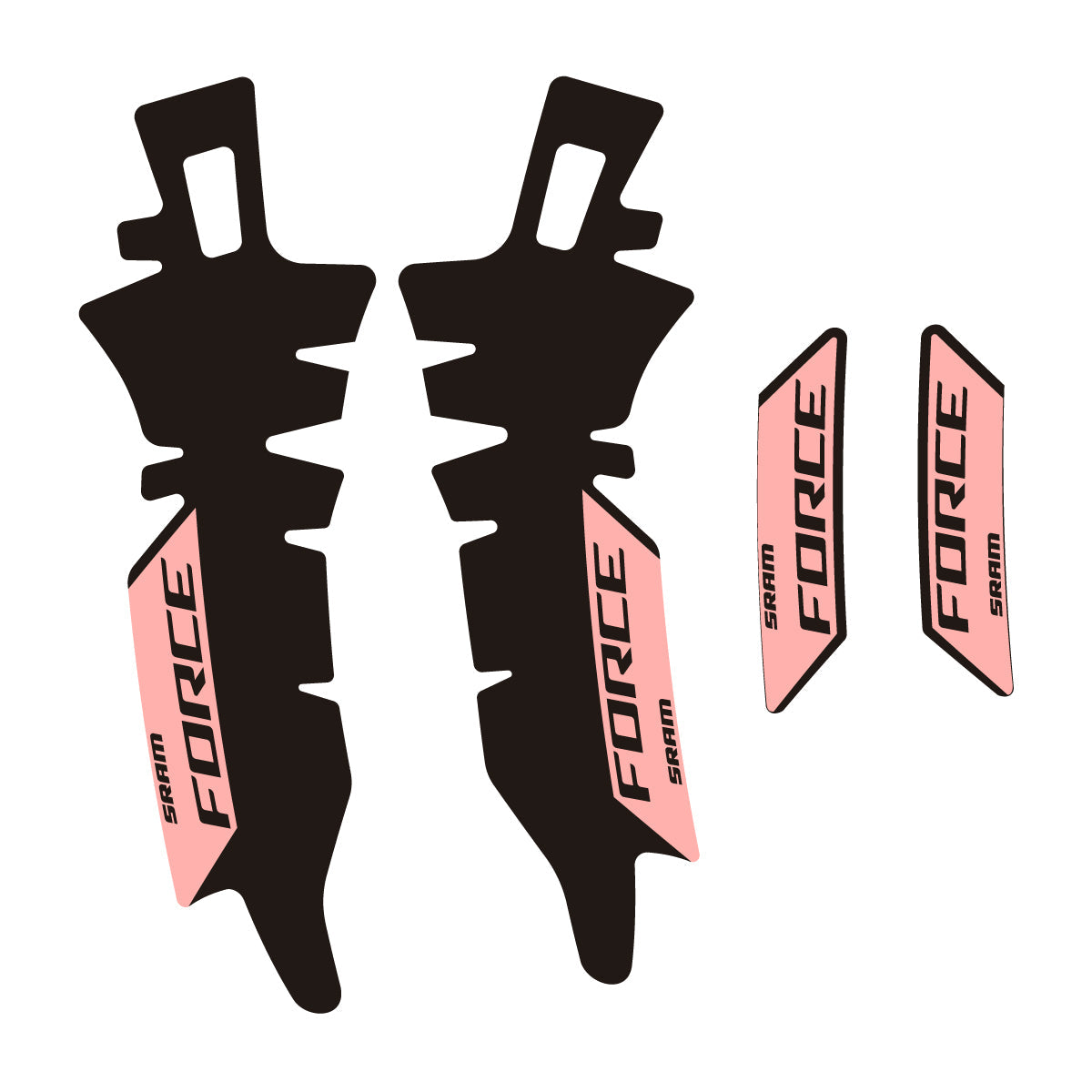 Salmon Pink decal for SRAM Force E1 AXS XPLR brake – bike sticker vinyl