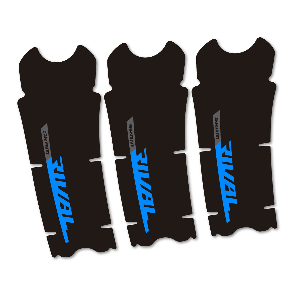 Stickers compatibles Sram Rival AXS DUB 12v pour pédalier – autocollants vinyle - Cyan Lumineux