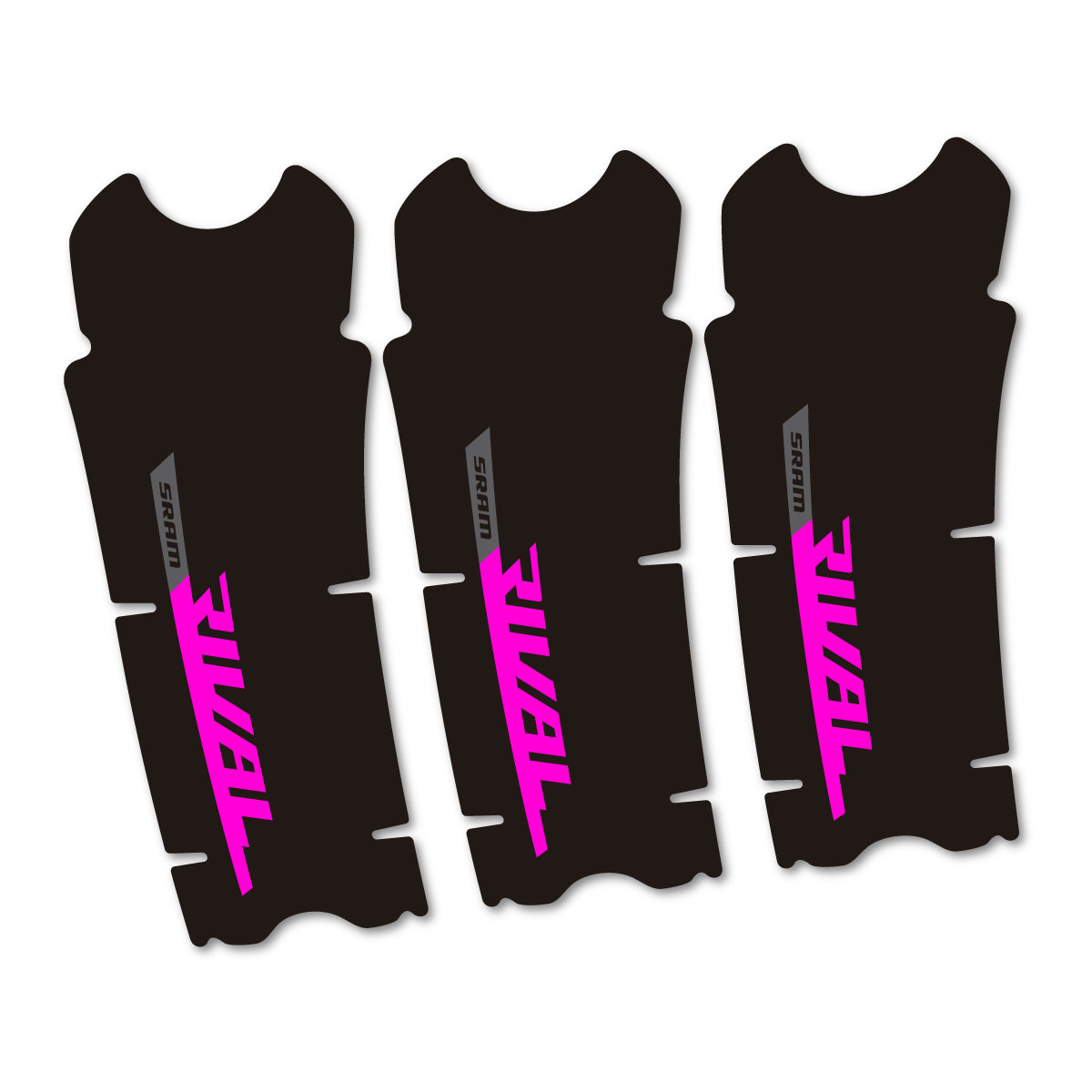 Stickers compatibles Sram Rival AXS DUB 12v pour pédalier – autocollants vinyle - Fuchsia Fluo
