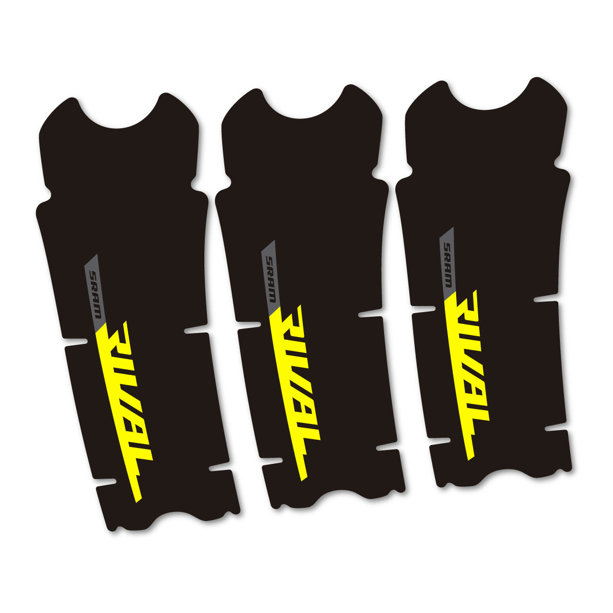 Stickers compatibles Sram Rival AXS DUB 12v pour pédalier – autocollants vinyle - Jaune Citron