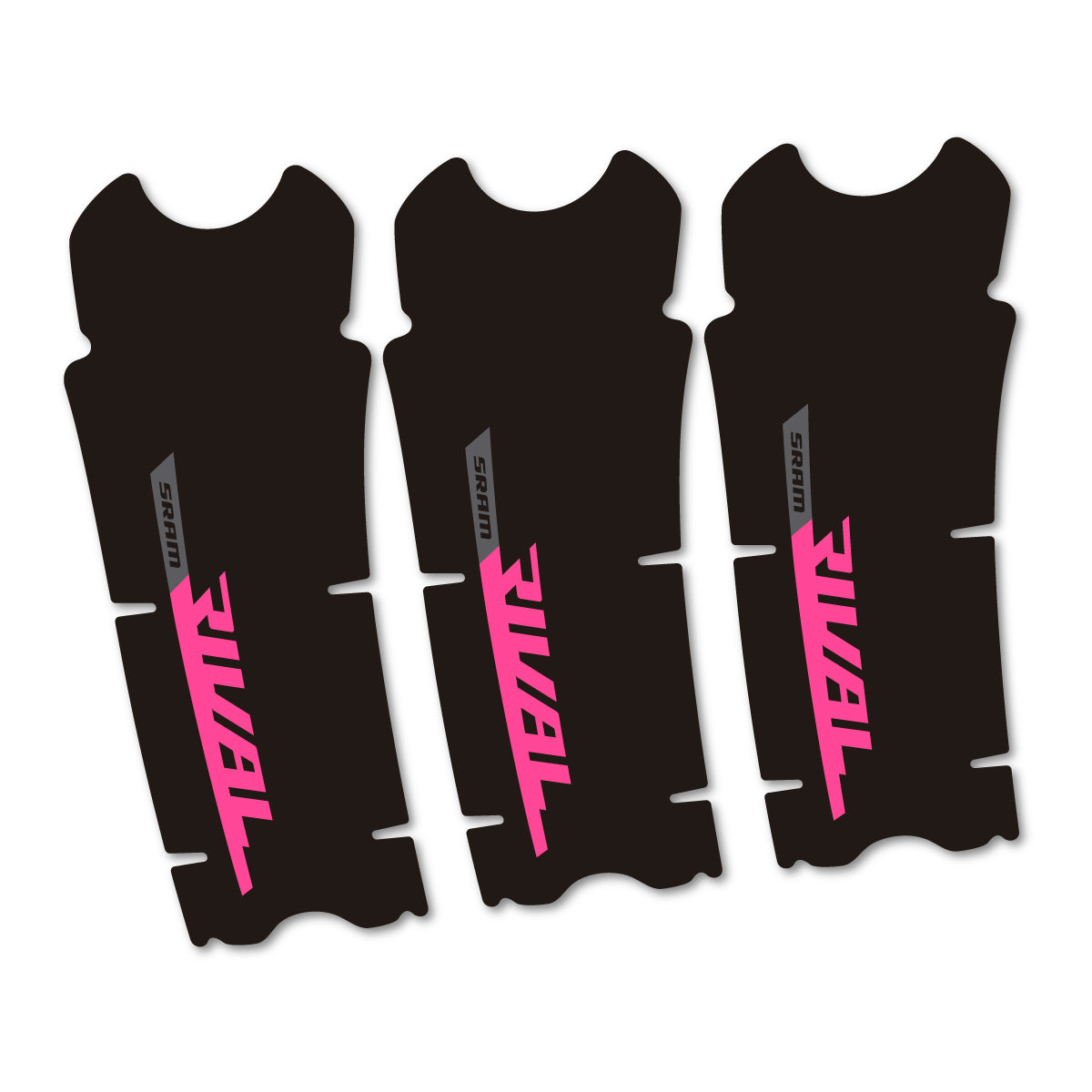 Stickers compatibles Sram Rival AXS DUB 12v pour pédalier – autocollants vinyle - Rose Bonbon