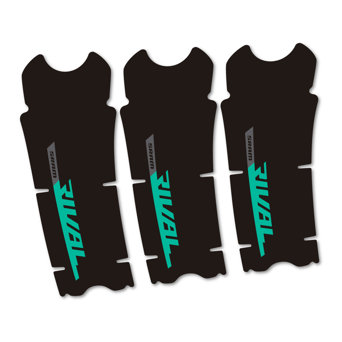 Stickers compatibles Sram Rival AXS DUB 12v pour pédalier – autocollants vinyle - Turquoise Vert