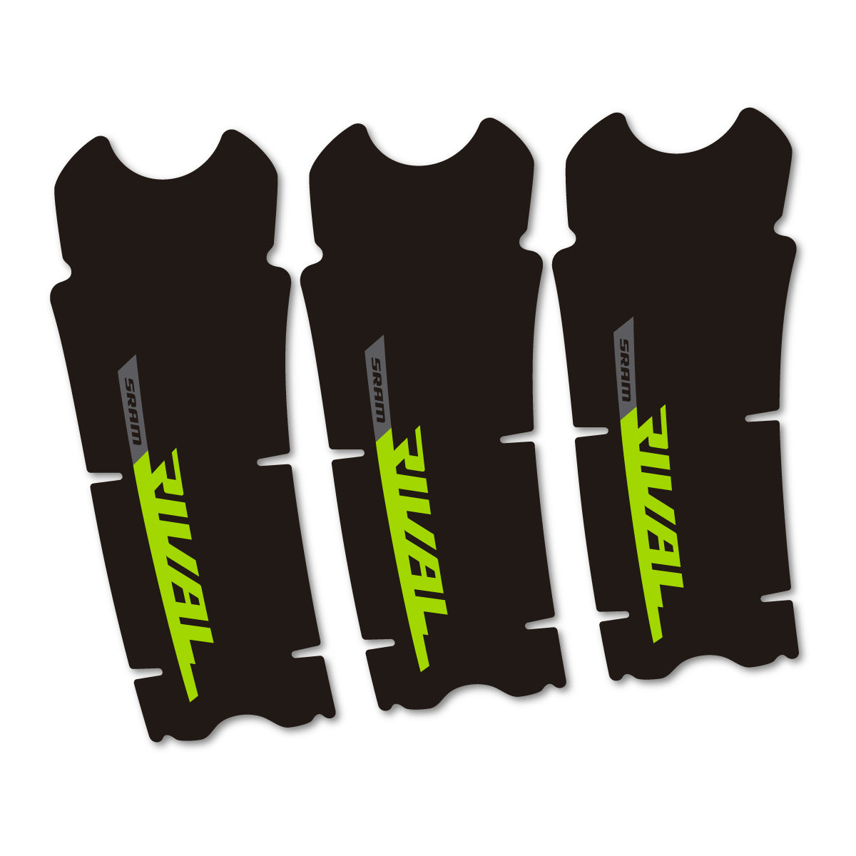 Stickers compatibles Sram Rival AXS DUB 12v pour pédalier – autocollants vinyle - Vert Citron