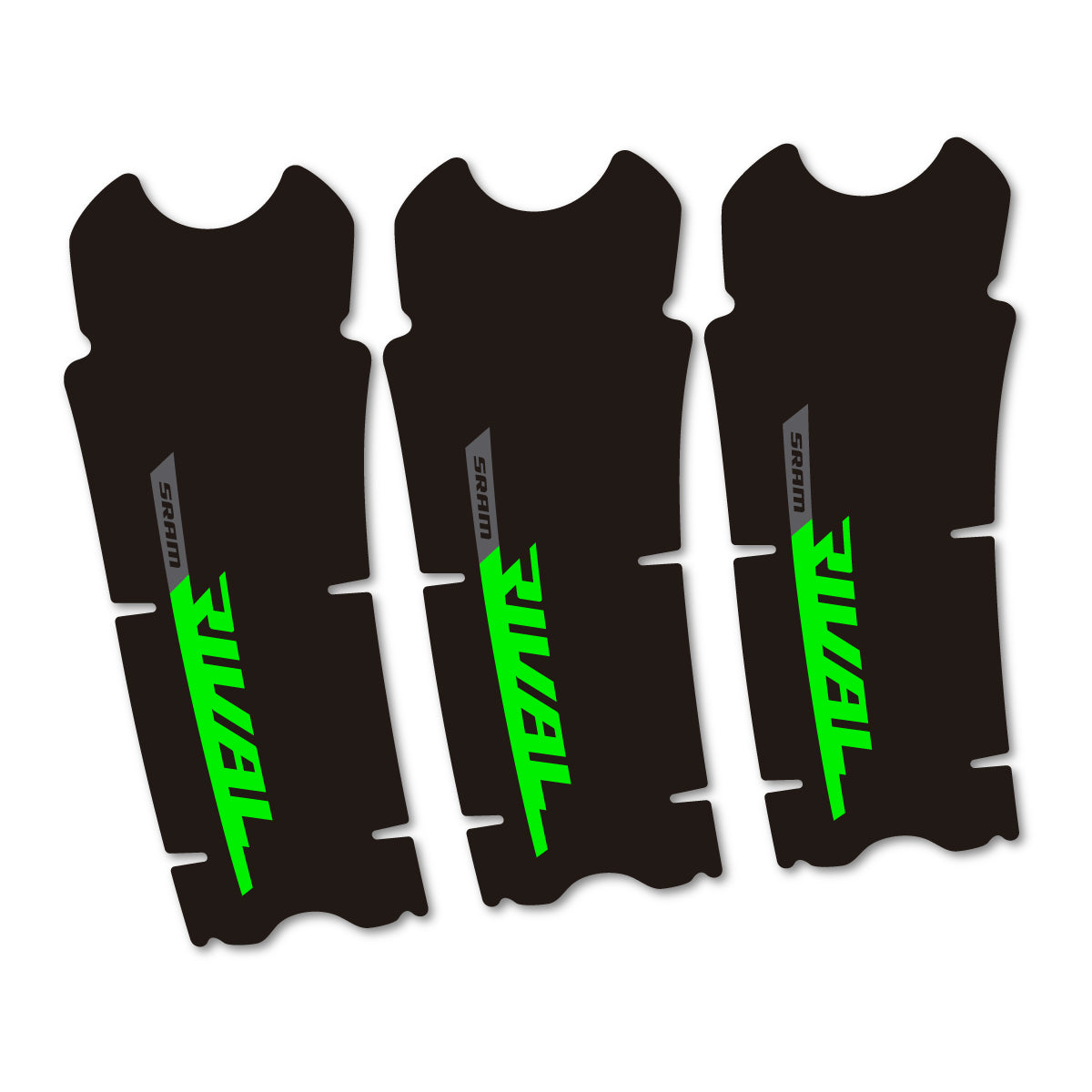 Stickers compatibles Sram Rival AXS DUB 12v pour pédalier – autocollants vinyle - Vert Fluo