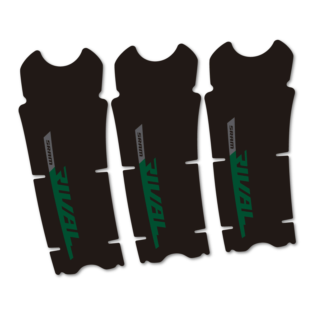 Stickers compatibles Sram Rival AXS DUB 12v pour pédalier – autocollants vinyle - Vert Foncé