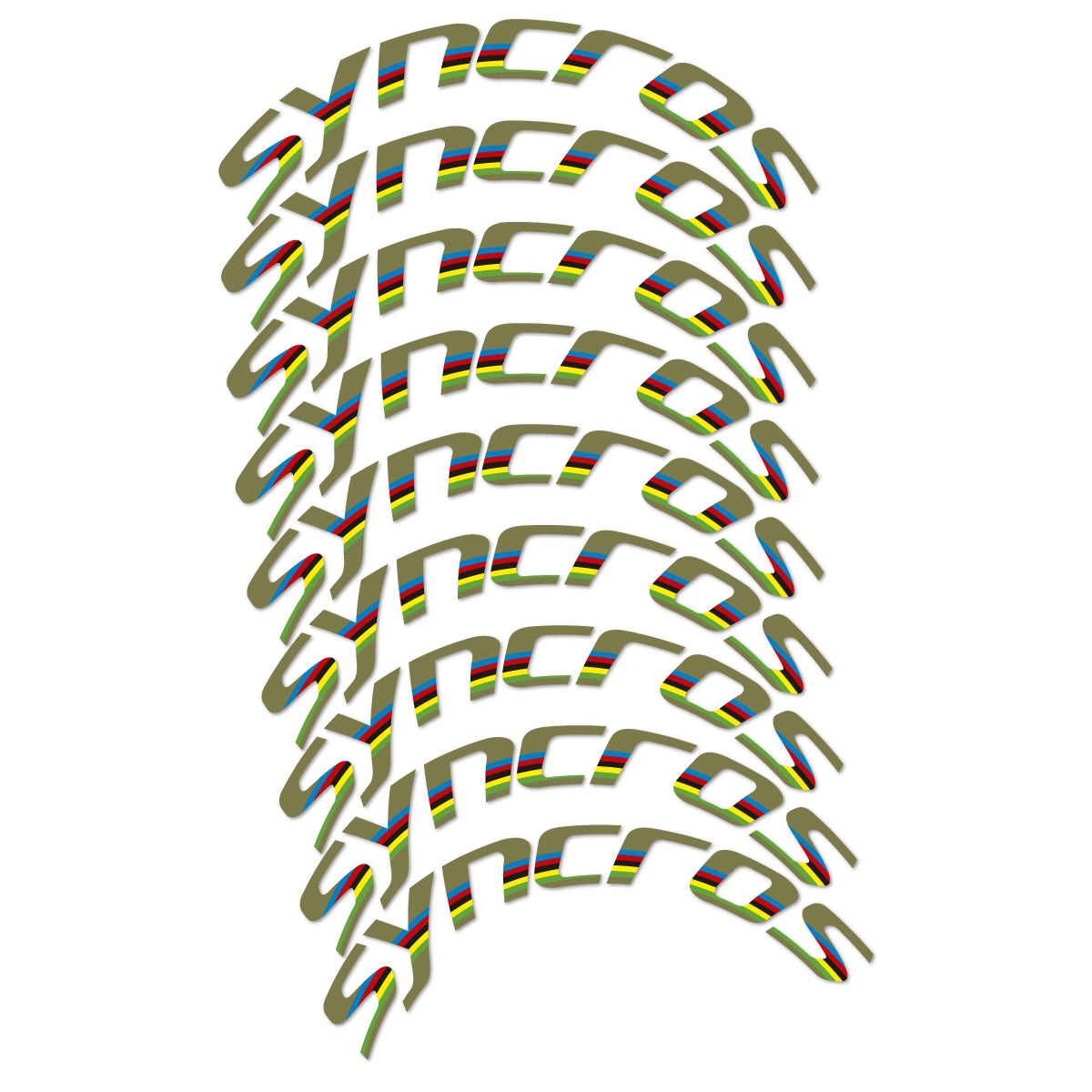Stickers roue vélo Syncros 80 mm Disc autocollant vinyle