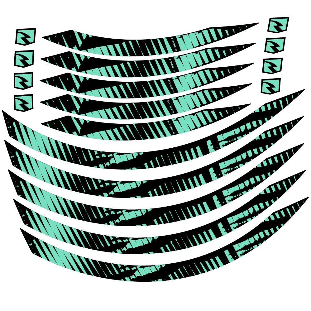 Stickers Autocollant compatible avec Mountain Wheel, Vinyle sticker Autocollants roues