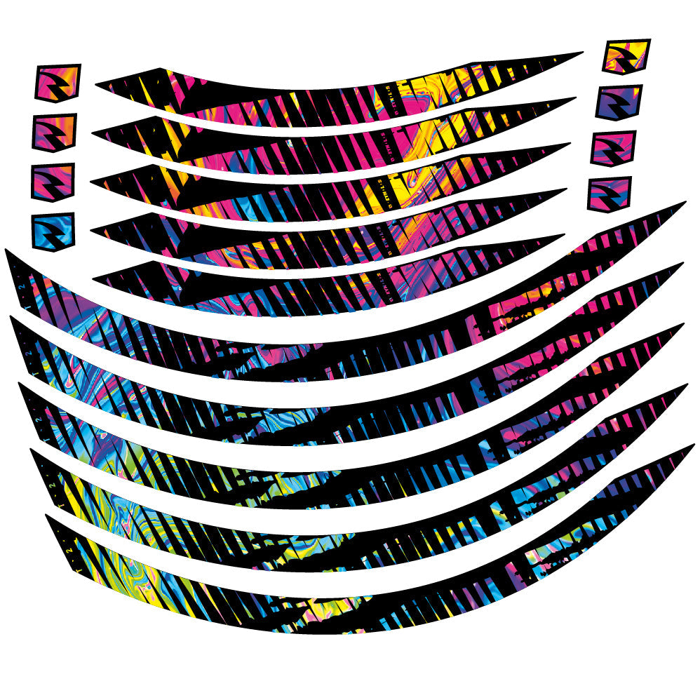 Stickers Autocollant compatible avec Mountain Wheel, Vinyle sticker Autocollants roues