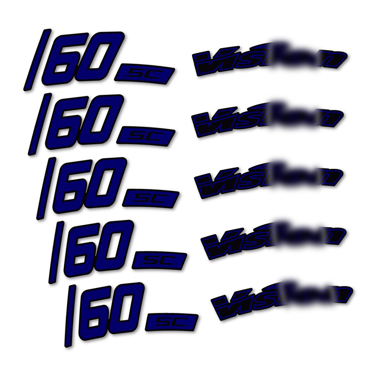 Stickers compatibles Visixn SC 60 i23 Disc pour jantes route 60 mm – autocollants vinyle - Bleu Scandinave
