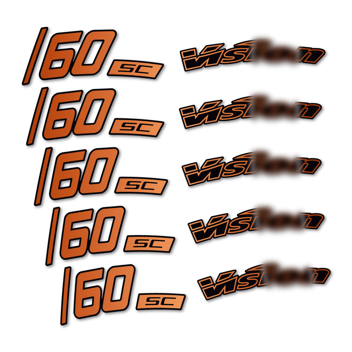 Stickers compatibles Visixn SC 60 i23 Disc pour jantes route 60 mm – autocollants vinyle - Bronze