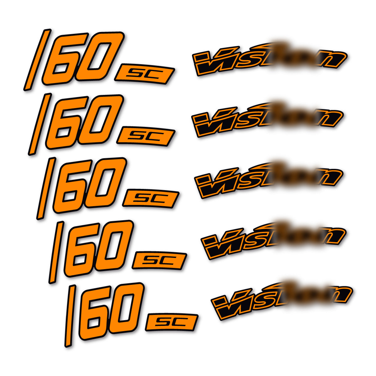 Stickers compatibles Visixn SC 60 i23 Disc pour jantes route 60 mm – autocollants vinyle - Jaune Safran