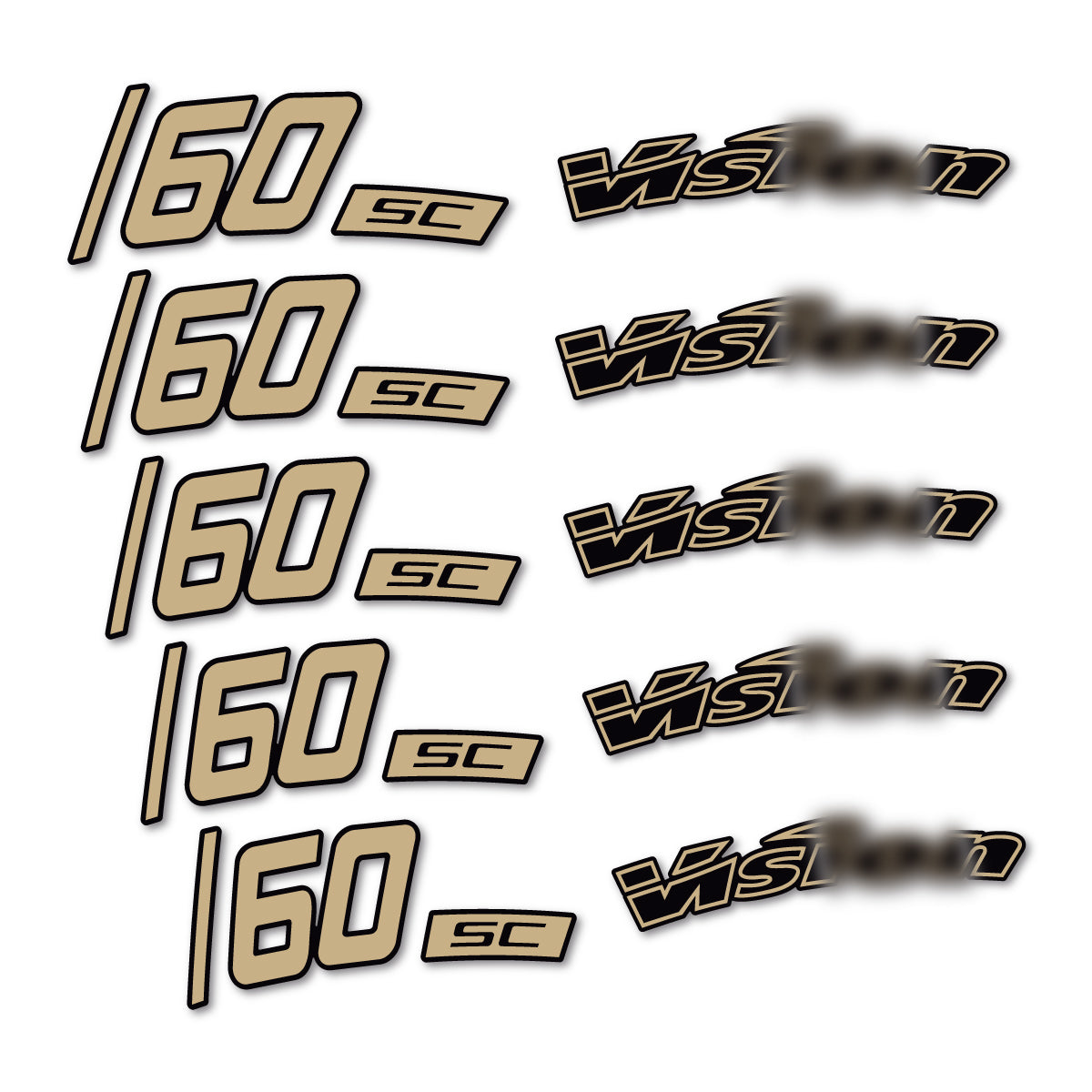 Stickers compatibles Visixn SC 60 i23 Disc pour jantes route 60 mm – autocollants vinyle - Sable