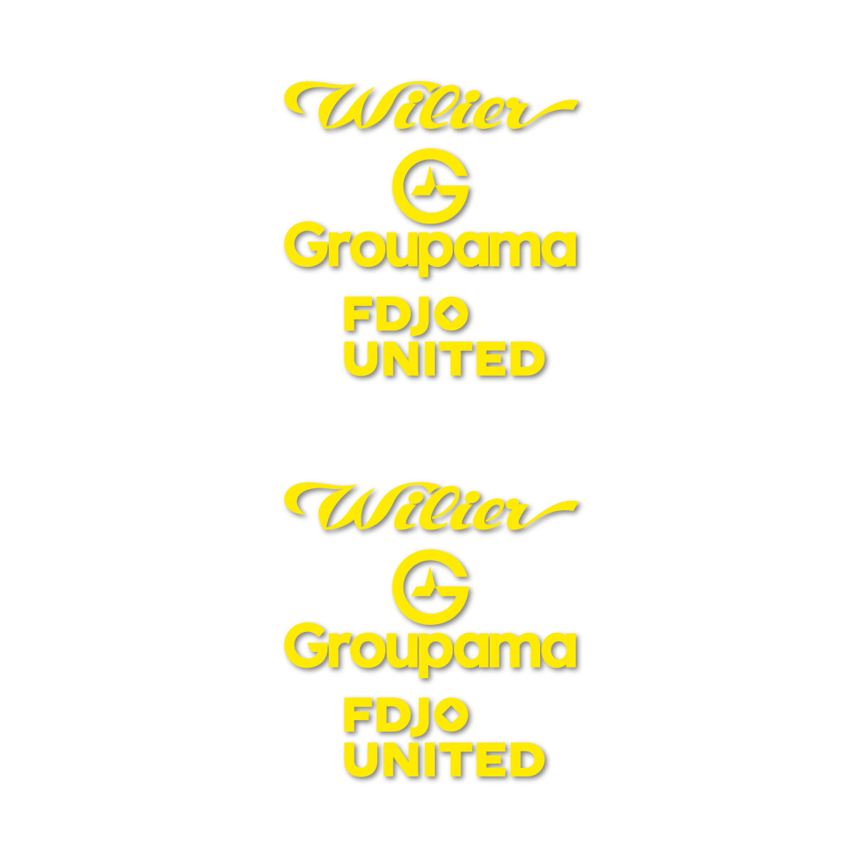 Stickers cadre vélo Wilier Groupama FDJO United Logo 2 autocollant vinyle