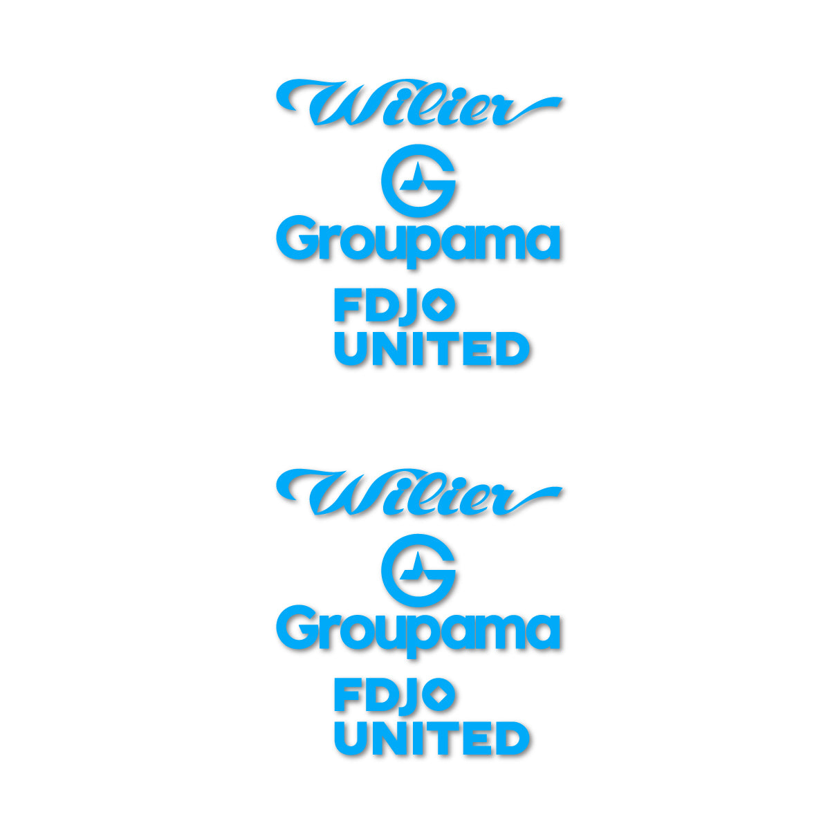 Stickers cadre vélo Wilier Groupama FDJO United Logo 2 autocollant vinyle