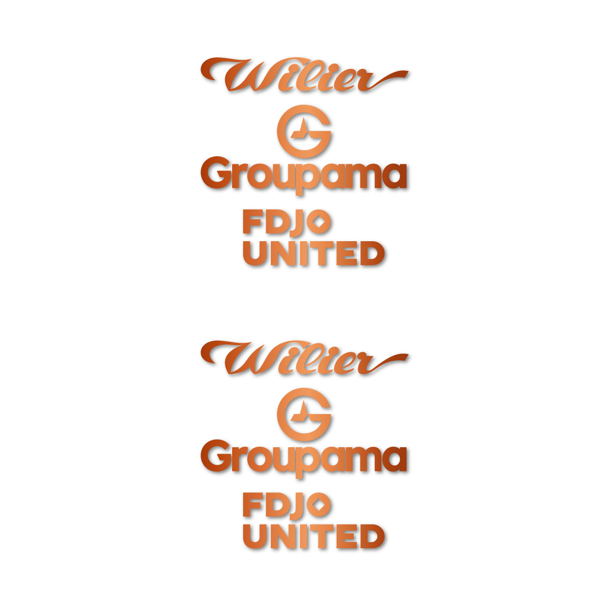 Stickers cadre vélo Wilier Groupama FDJO United Logo 2 autocollant vinyle