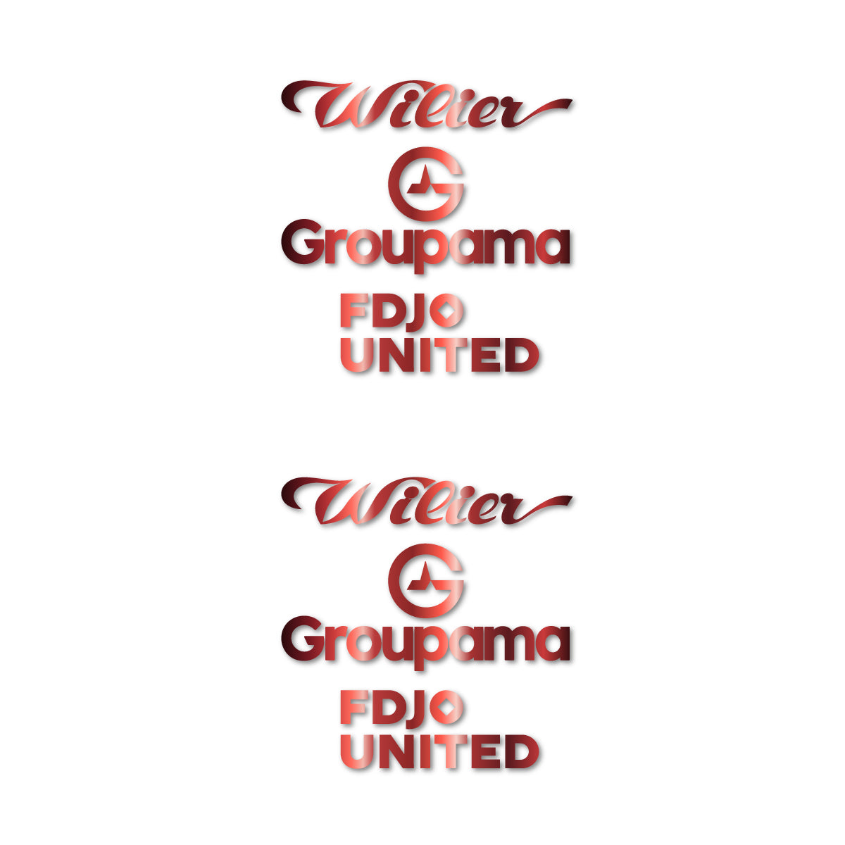 Stickers cadre vélo Wilier Groupama FDJO United Logo 2 autocollant vinyle