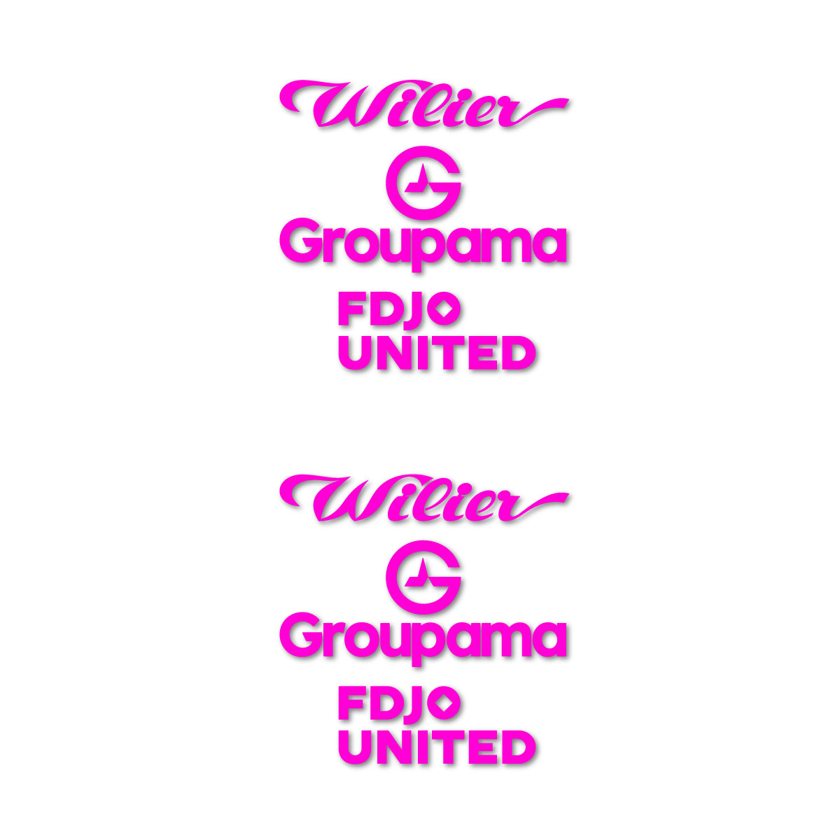 Stickers cadre vélo Wilier Groupama FDJO United Logo 2 autocollant vinyle