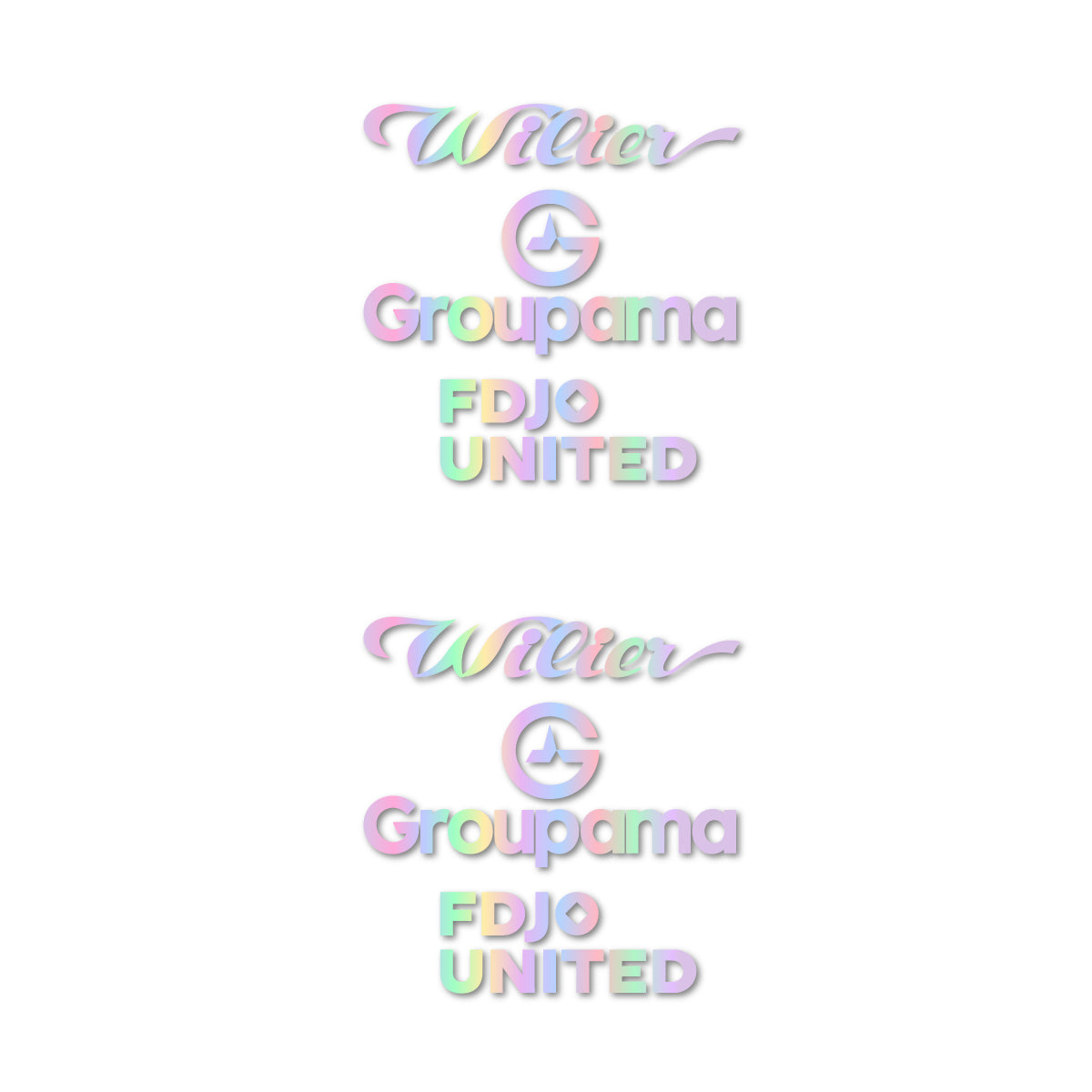 Stickers cadre vélo Wilier Groupama FDJO United Logo 2 autocollant vinyle