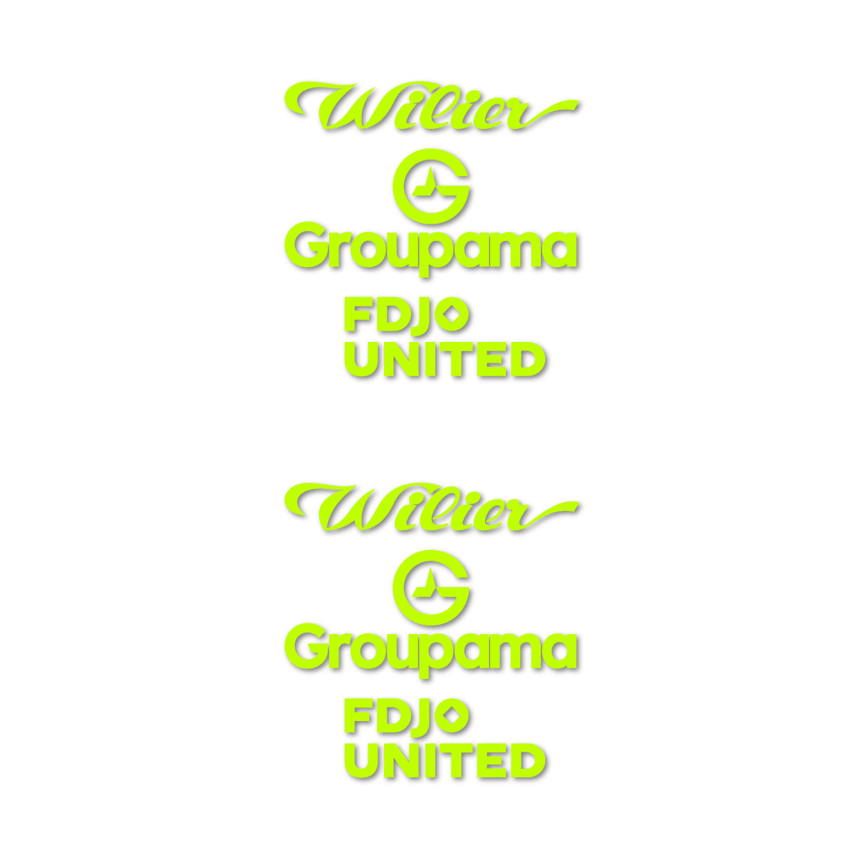 Stickers cadre vélo Wilier Groupama FDJO United Logo 2 autocollant vinyle