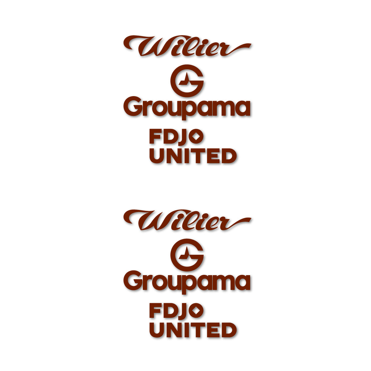 Stickers cadre vélo Wilier Groupama FDJO United Logo 2 autocollant vinyle
