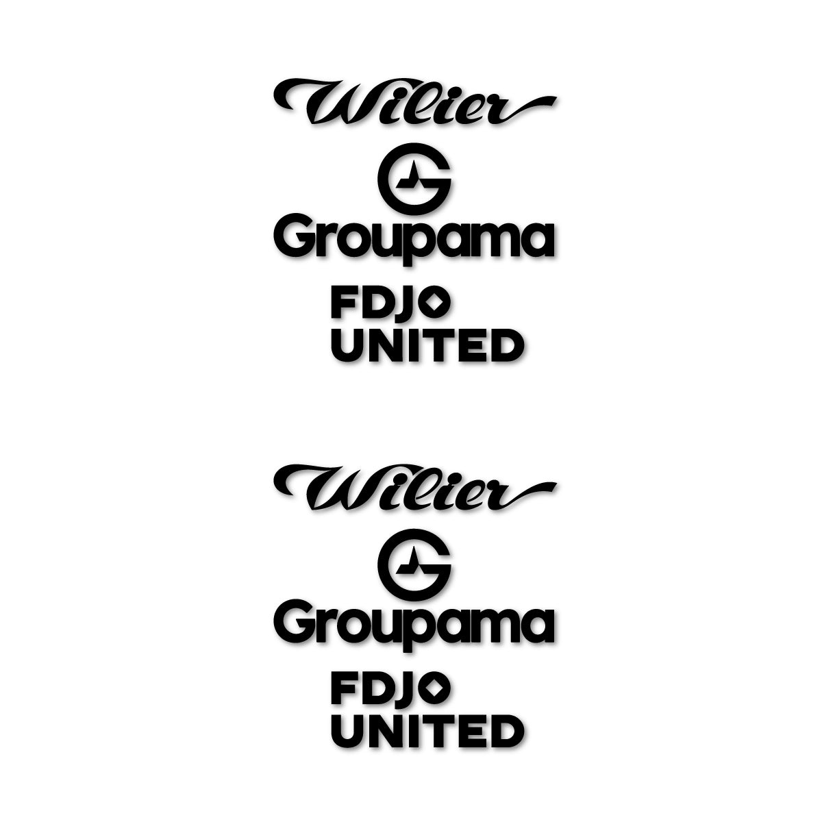 Stickers cadre vélo Wilier Groupama FDJO United Logo 2 autocollant vinyle