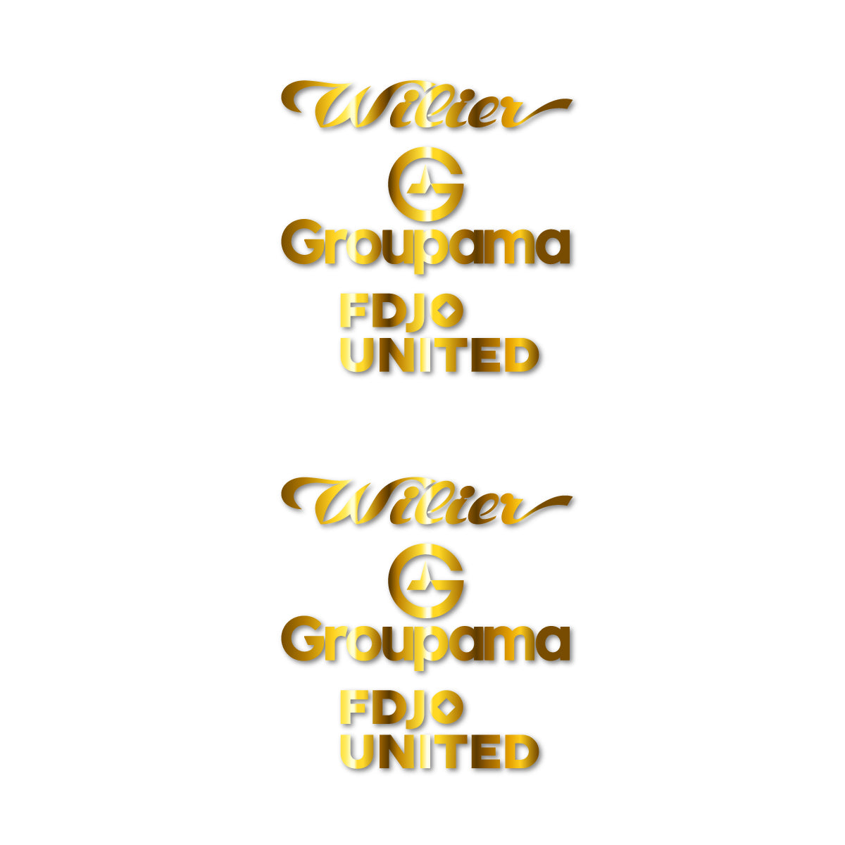 Stickers cadre vélo Wilier Groupama FDJO United Logo 2 autocollant vinyle