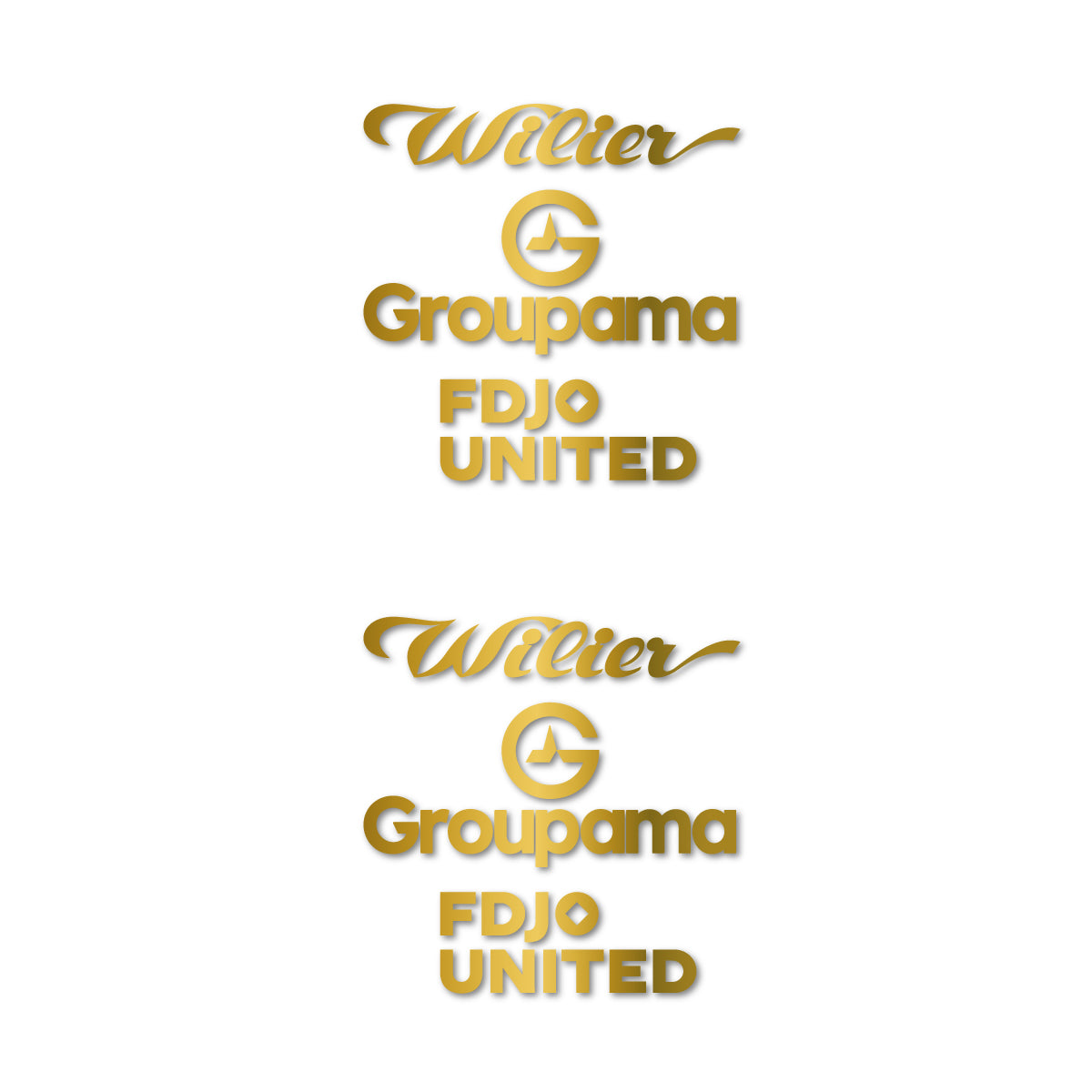 Stickers cadre vélo Wilier Groupama FDJO United Logo 2 autocollant vinyle